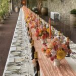 Lange Tafel gedeckt - Herbstlich